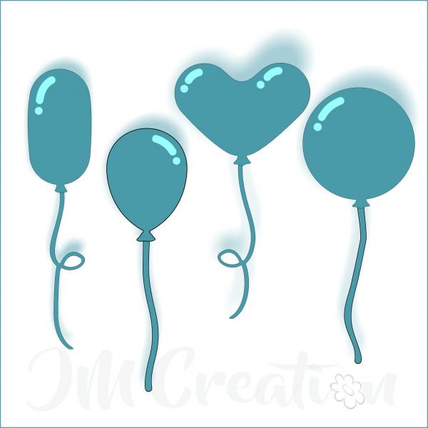 Stanzschablone - Luftballons groß